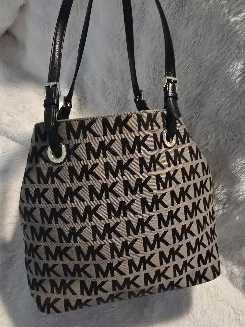 Michael Kors Brown MK Logo Tote Bag